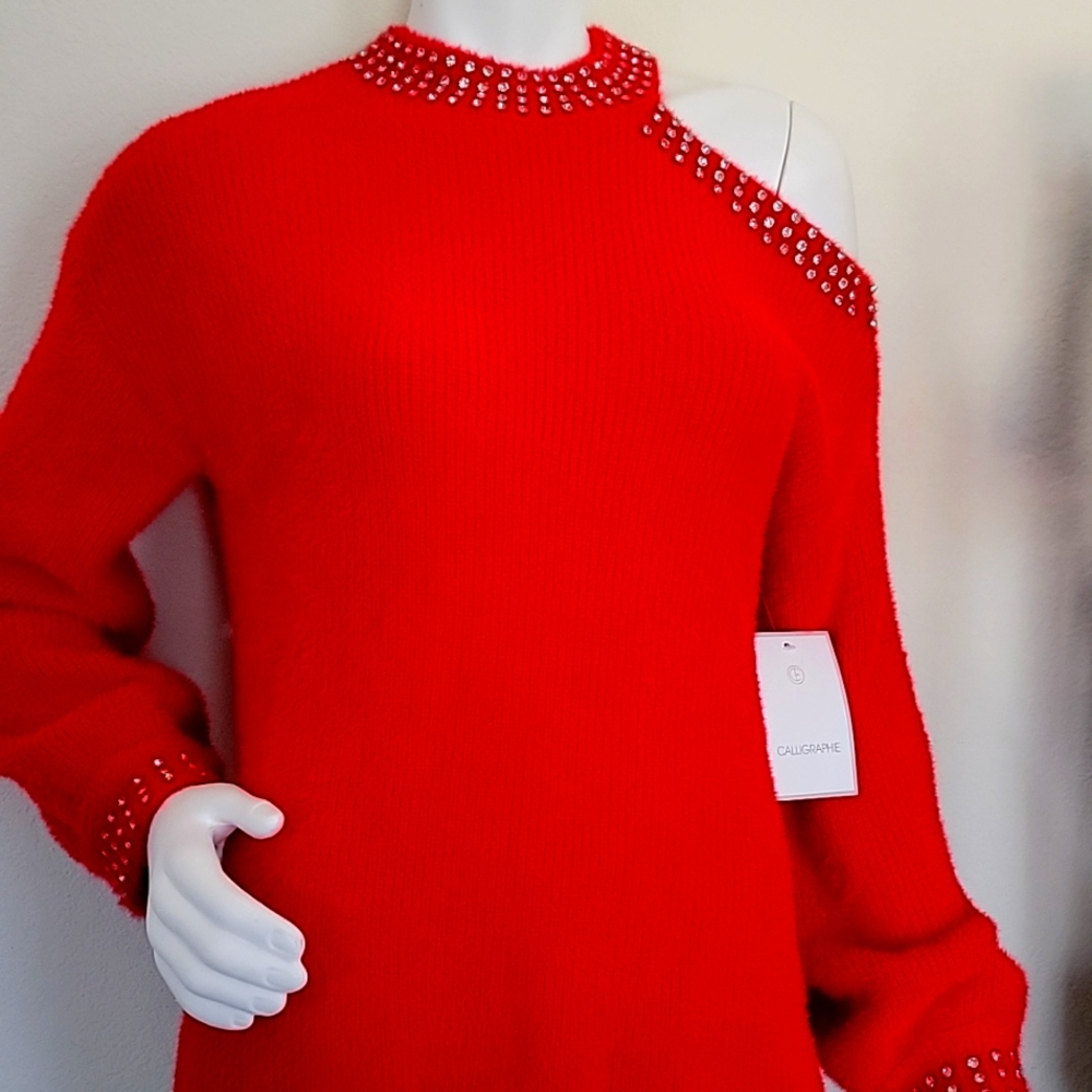 Calligraphie Women's Red Sweater